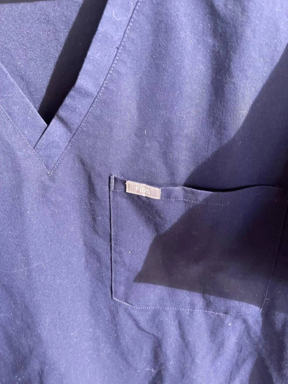 FIGS Scrub Shirt Mens 2XL Blue Technical Collection V-Neck Tagless Medical